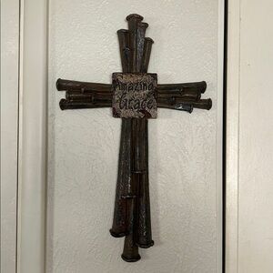 Rustic Wall Cross Amazing Grace